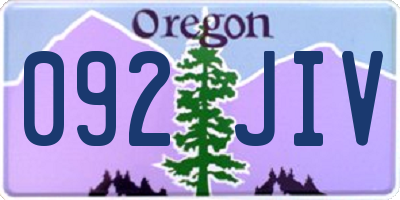 OR license plate 092JIV