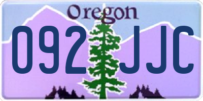 OR license plate 092JJC