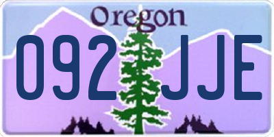 OR license plate 092JJE