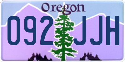 OR license plate 092JJH