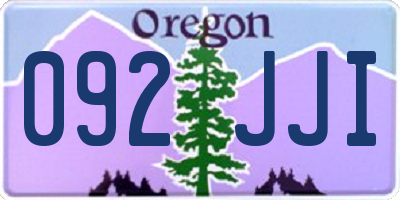 OR license plate 092JJI