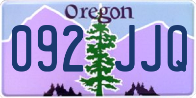 OR license plate 092JJQ