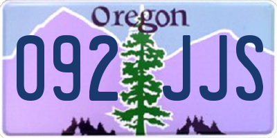 OR license plate 092JJS