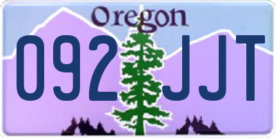 OR license plate 092JJT