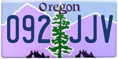 OR license plate 092JJV