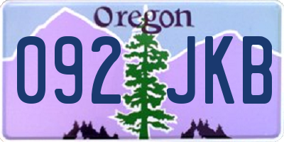 OR license plate 092JKB