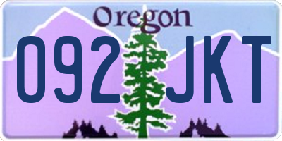 OR license plate 092JKT