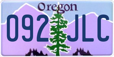 OR license plate 092JLC