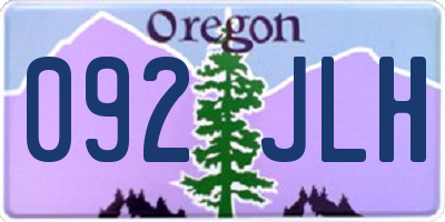 OR license plate 092JLH