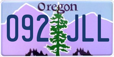 OR license plate 092JLL