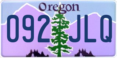 OR license plate 092JLQ