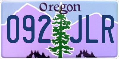 OR license plate 092JLR