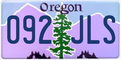 OR license plate 092JLS