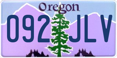 OR license plate 092JLV