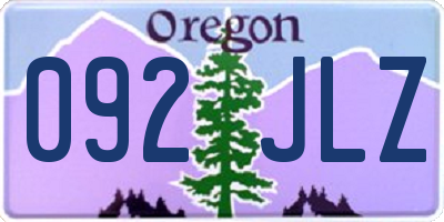OR license plate 092JLZ