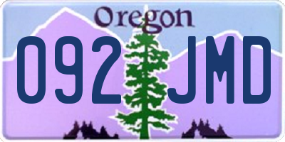 OR license plate 092JMD
