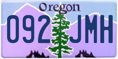 OR license plate 092JMH