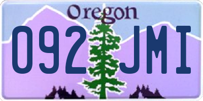 OR license plate 092JMI