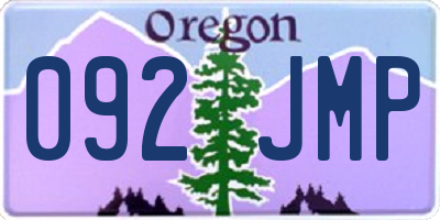 OR license plate 092JMP