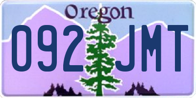 OR license plate 092JMT