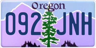 OR license plate 092JNH