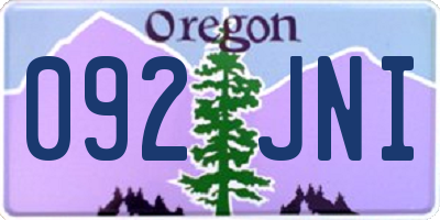 OR license plate 092JNI