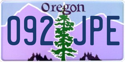 OR license plate 092JPE