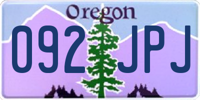 OR license plate 092JPJ