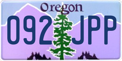 OR license plate 092JPP