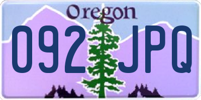 OR license plate 092JPQ