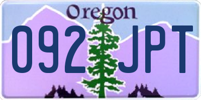 OR license plate 092JPT