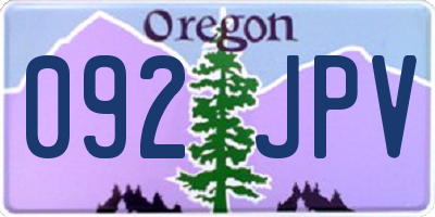 OR license plate 092JPV