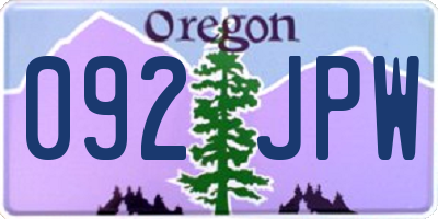 OR license plate 092JPW
