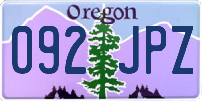 OR license plate 092JPZ