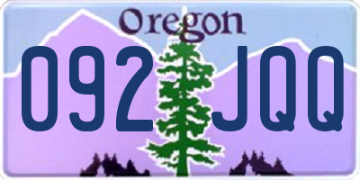 OR license plate 092JQQ