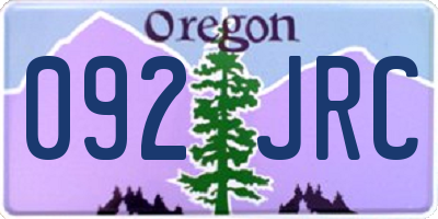 OR license plate 092JRC