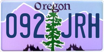 OR license plate 092JRH