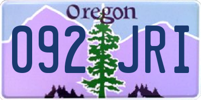 OR license plate 092JRI