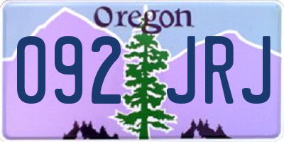 OR license plate 092JRJ