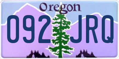OR license plate 092JRQ