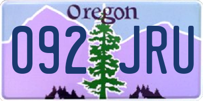 OR license plate 092JRU