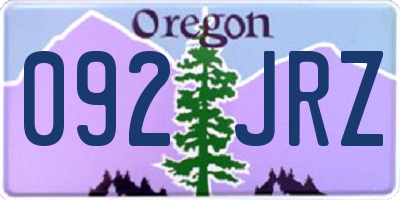 OR license plate 092JRZ