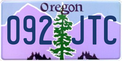 OR license plate 092JTC