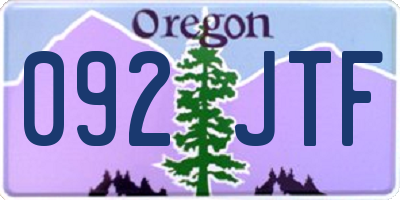 OR license plate 092JTF