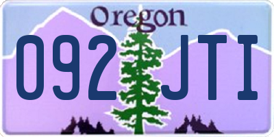 OR license plate 092JTI