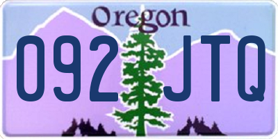 OR license plate 092JTQ