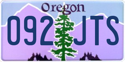 OR license plate 092JTS
