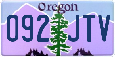 OR license plate 092JTV