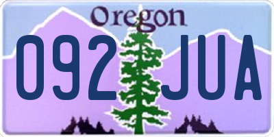 OR license plate 092JUA