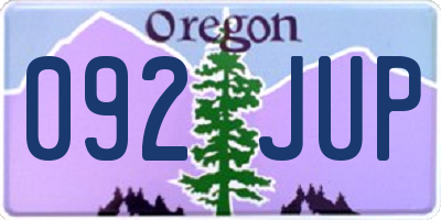 OR license plate 092JUP